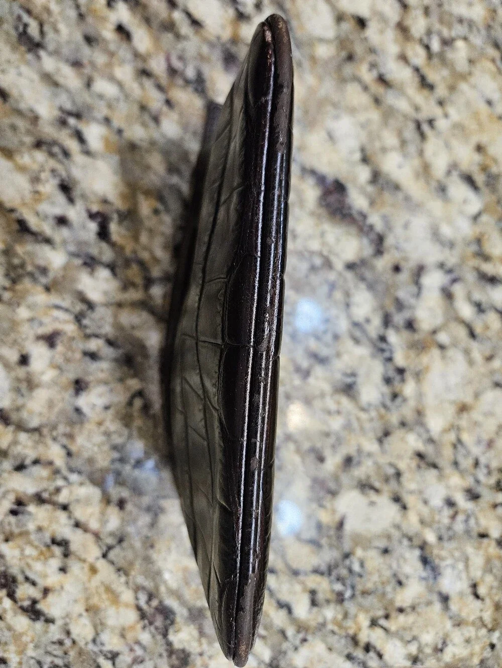 Authentic SALVATORE FERRAGAMO Croc Leather Clutch